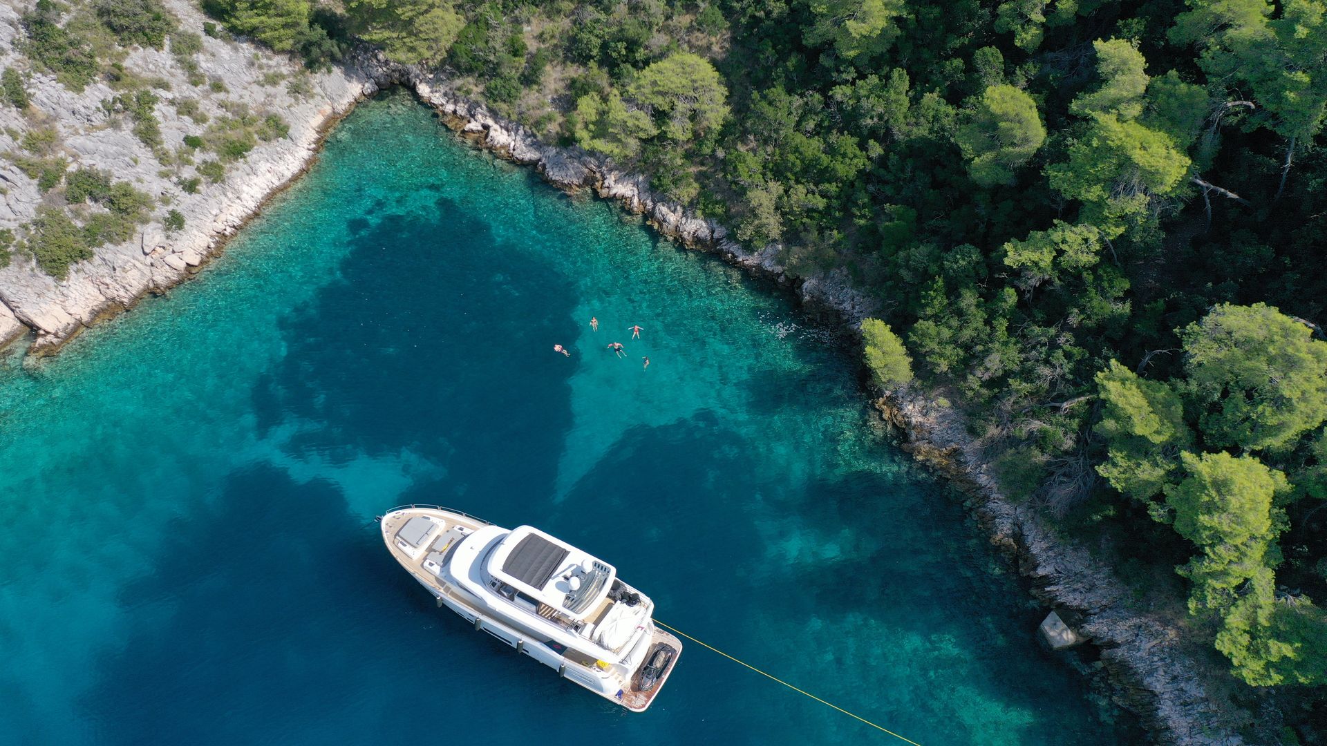 Sirena 64 at anchor