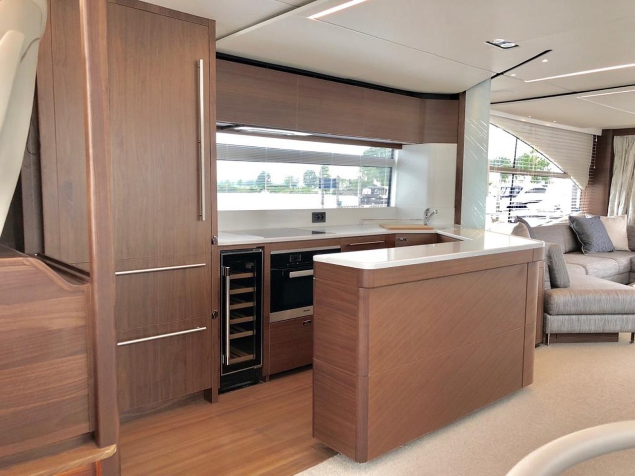 Princess Y75 Flybridge galley front