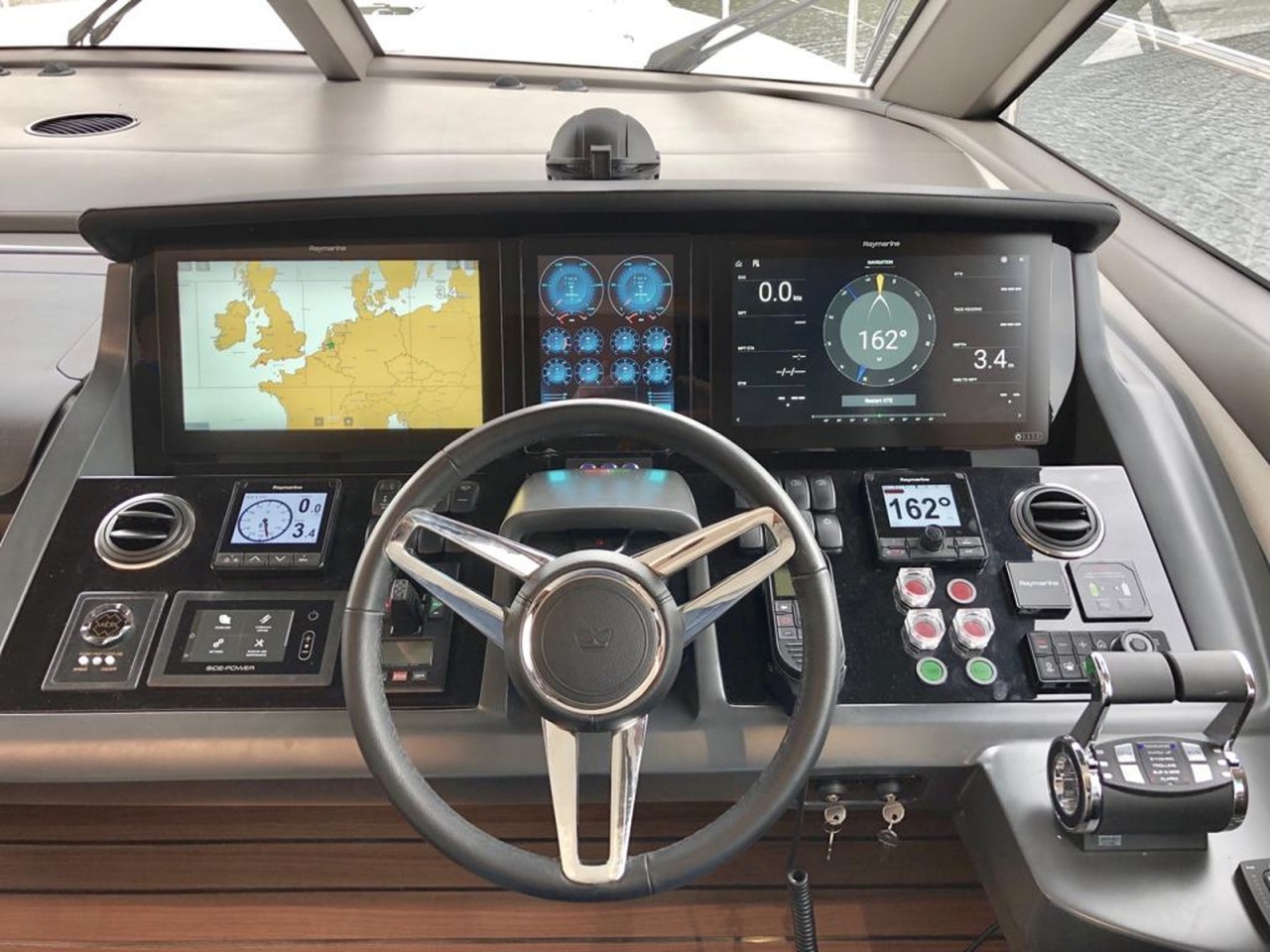 Princess Y75 Flybridge dashboard